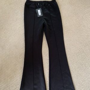 PrettyLittleThing Flare Stretch Black Pants